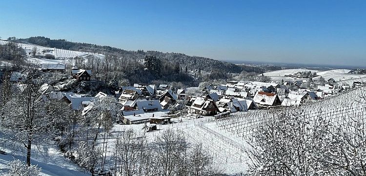 Schwarzwald Dorf im Tal Winterwald